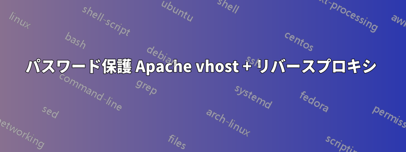 パスワード保護 Apache vhost + リバースプロキシ