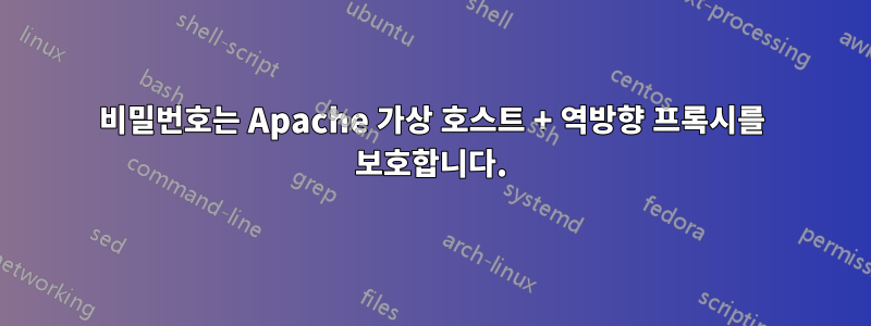 비밀번호는 Apache 가상 호스트 + 역방향 프록시를 보호합니다.