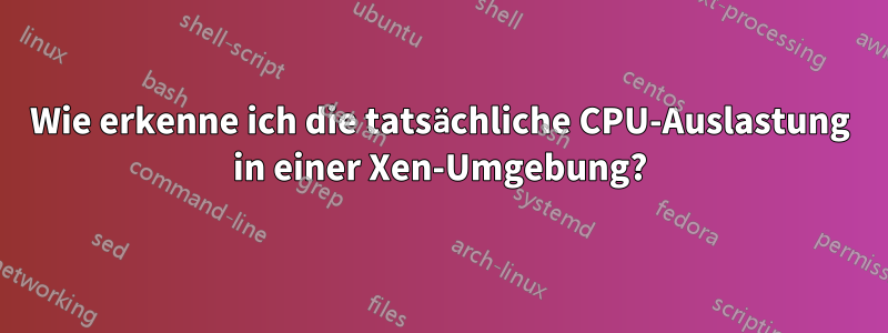 Wie erkenne ich die tatsächliche CPU-Auslastung in einer Xen-Umgebung?