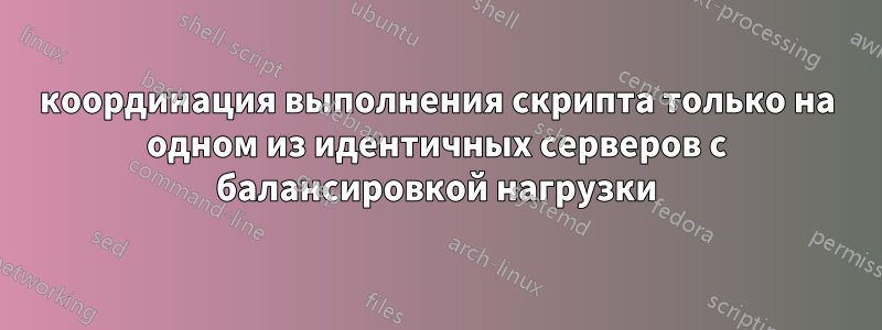 координация выполнения скрипта только на одном из идентичных серверов с балансировкой нагрузки