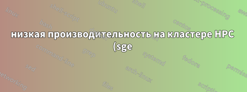 низкая производительность на кластере HPC (sge) при запуске нескольких заданий