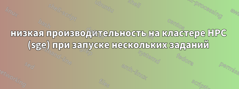 низкая производительность на кластере HPC (sge) при запуске нескольких заданий