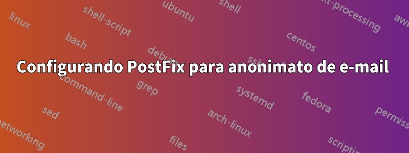 Configurando PostFix para anonimato de e-mail