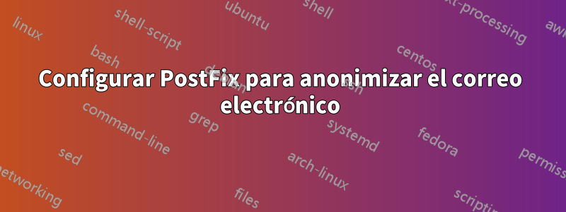 Configurar PostFix para anonimizar el correo electrónico