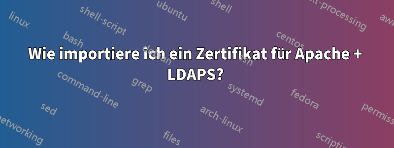 Wie importiere ich ein Zertifikat für Apache + LDAPS?