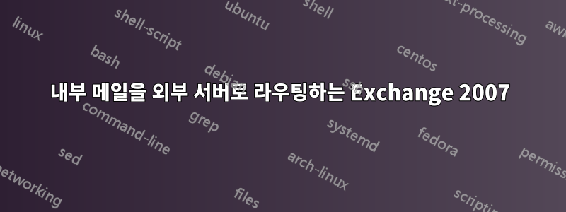 내부 메일을 외부 서버로 라우팅하는 Exchange 2007