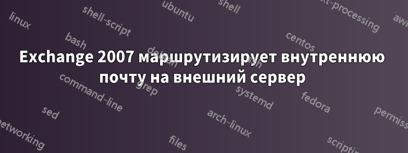 Exchange 2007 маршрутизирует внутреннюю почту на внешний сервер