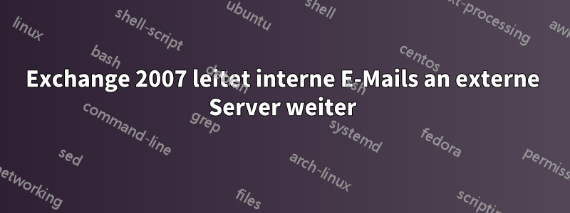 Exchange 2007 leitet interne E-Mails an externe Server weiter