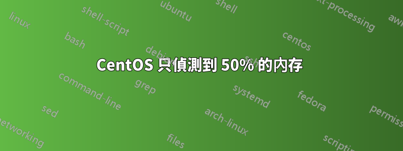 CentOS 只偵測到 50% 的內存