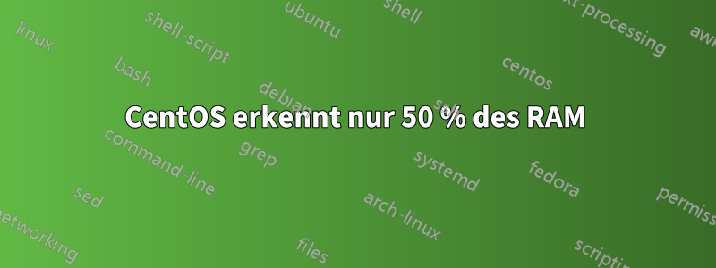 CentOS erkennt nur 50 % des RAM