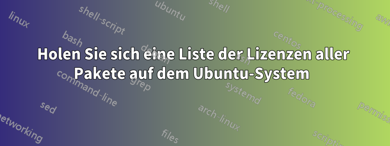 Holen Sie sich eine Liste der Lizenzen aller Pakete auf dem Ubuntu-System 