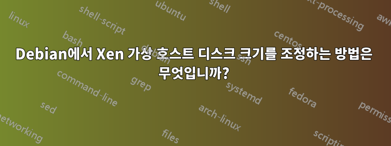 Debian에서 Xen 가상 호스트 디스크 크기를 조정하는 방법은 무엇입니까?