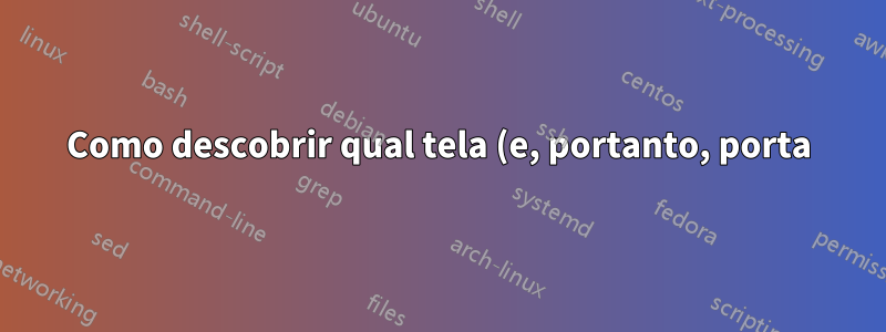 Como descobrir qual tela (e, portanto, porta) a interface do usuário do VNC para um convidado kvm possui? Ou como atribuí-lo