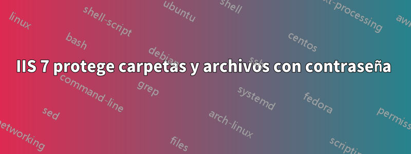 IIS 7 protege carpetas y archivos con contraseña