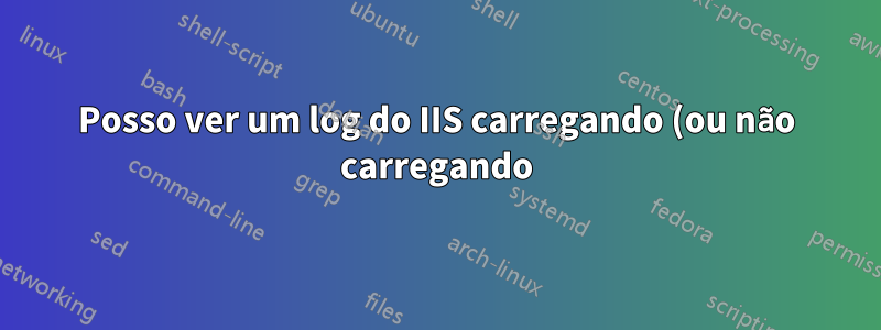 Posso ver um log do IIS carregando (ou não carregando) um módulo http .net?