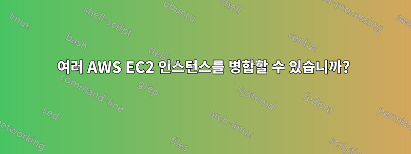 여러 AWS EC2 인스턴스를 병합할 수 있습니까?