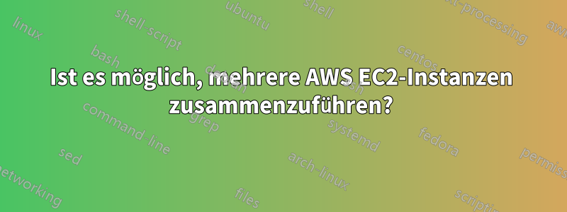 Ist es möglich, mehrere AWS EC2-Instanzen zusammenzuführen?