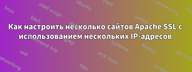 Как настроить несколько сайтов Apache SSL с использованием нескольких IP-адресов