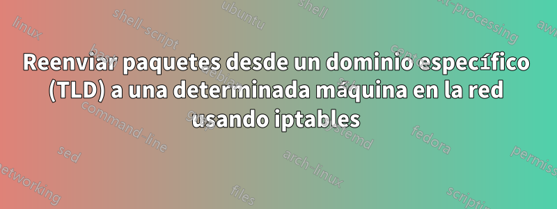 Reenviar paquetes desde un dominio específico (TLD) a una determinada máquina en la red usando iptables