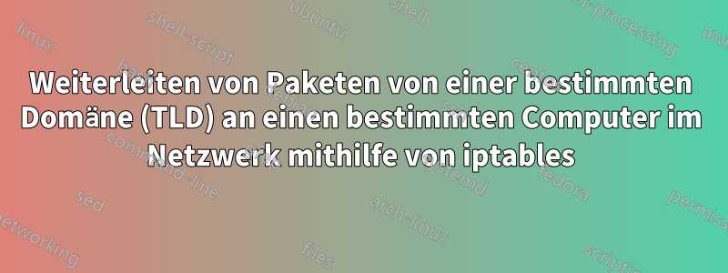 Weiterleiten von Paketen von einer bestimmten Domäne (TLD) an einen bestimmten Computer im Netzwerk mithilfe von iptables