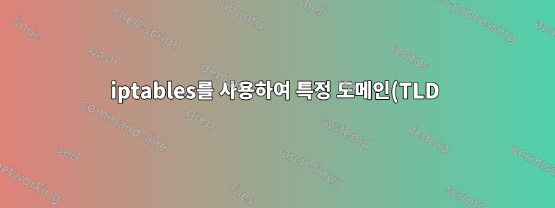 iptables를 사용하여 특정 도메인(TLD)에서 네트워크의 특정 시스템으로 패킷 전달