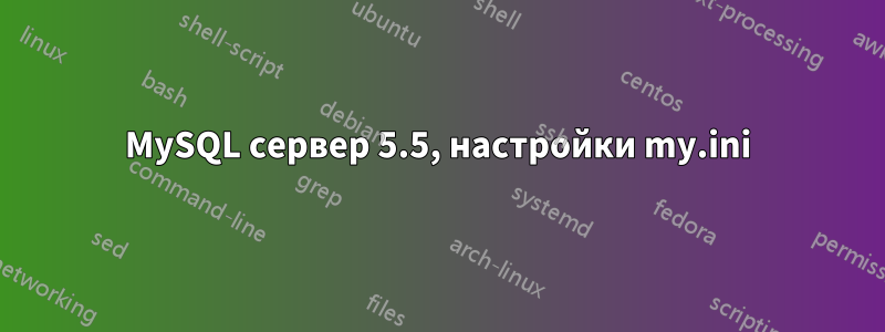 MySQL сервер 5.5, настройки my.ini