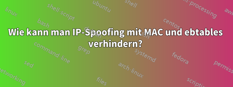 Wie kann man IP-Spoofing mit MAC und ebtables verhindern?