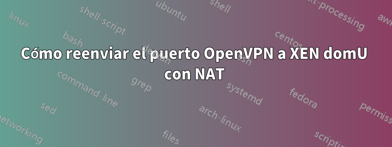 Cómo reenviar el puerto OpenVPN a XEN domU con NAT