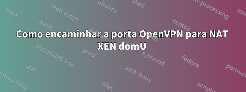 Como encaminhar a porta OpenVPN para NAT XEN domU