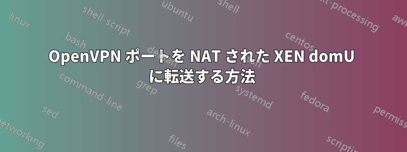 OpenVPN ポートを NAT された XEN domU に転送する方法