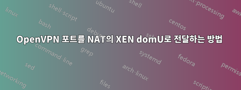 OpenVPN 포트를 NAT의 XEN domU로 전달하는 방법