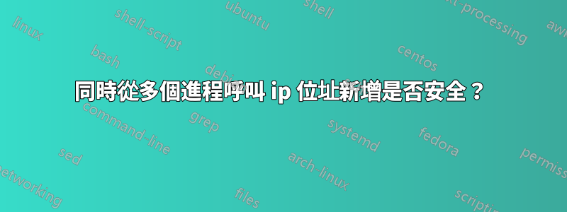 同時從多個進程呼叫 ip 位址新增是否安全？