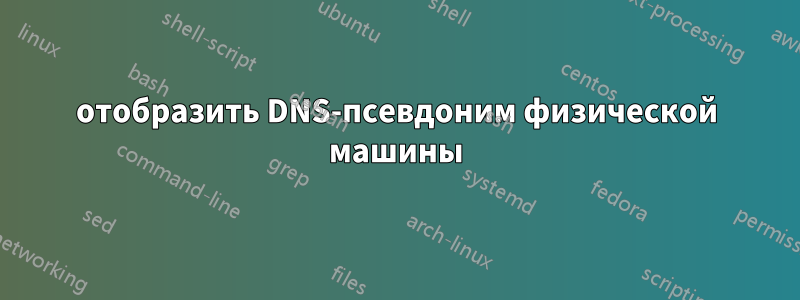 отобразить DNS-псевдоним физической машины