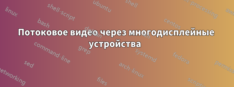 Потоковое видео через многодисплейные устройства 