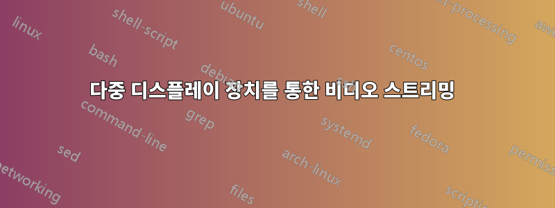 다중 디스플레이 장치를 통한 비디오 스트리밍 