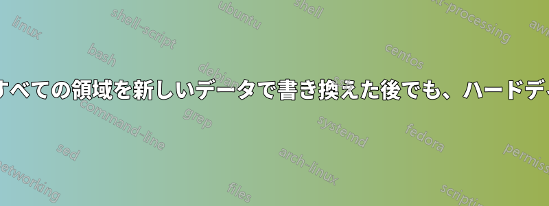 ハードディスクをフォーマットし、すべての領域を新しいデータで書き換えた後でも、ハードディスクを回復することは可能ですか?