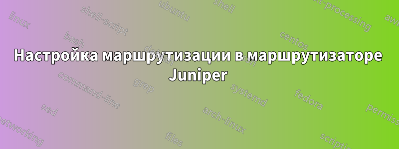 Настройка маршрутизации в маршрутизаторе Juniper