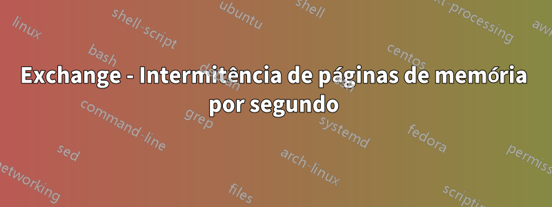 Exchange - Intermitência de páginas de memória por segundo