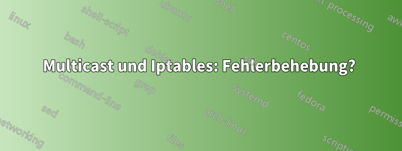 Multicast und Iptables: Fehlerbehebung?