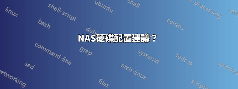 NAS硬碟配置建議？