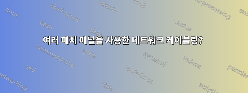 여러 패치 패널을 사용한 네트워크 케이블링?