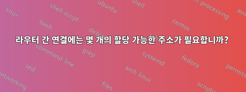 라우터 간 연결에는 몇 개의 할당 가능한 주소가 필요합니까?