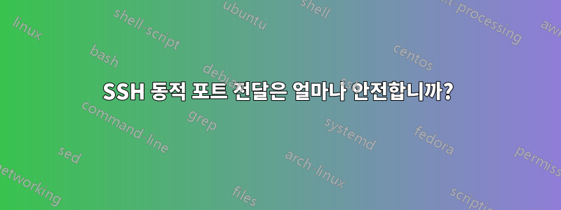 SSH 동적 포트 전달은 얼마나 안전합니까?