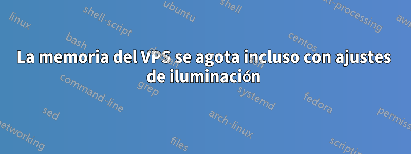 La memoria del VPS se agota incluso con ajustes de iluminación