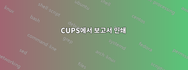 CUPS에서 보고서 인쇄