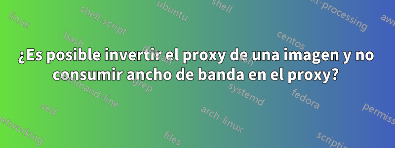 ¿Es posible invertir el proxy de una imagen y no consumir ancho de banda en el proxy?