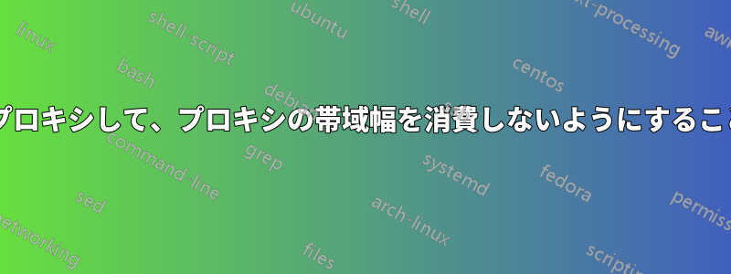 画像をリバースプロキシして、プロキシの帯域幅を消費しないようにすることは可能ですか?