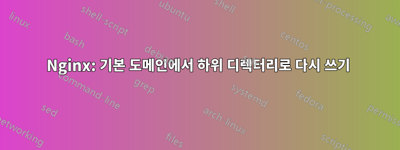 Nginx: 기본 도메인에서 하위 디렉터리로 다시 쓰기