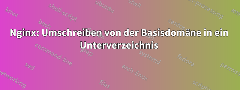 Nginx: Umschreiben von der Basisdomäne in ein Unterverzeichnis