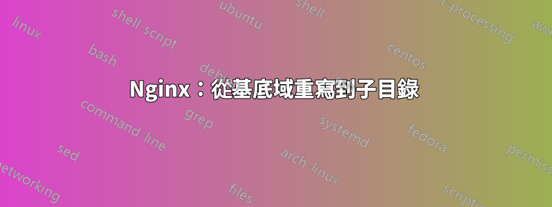 Nginx：從基底域重寫到子目錄